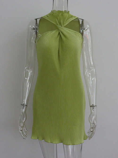 Sexy Off Shoulder Ruched Women Dress Green Dress