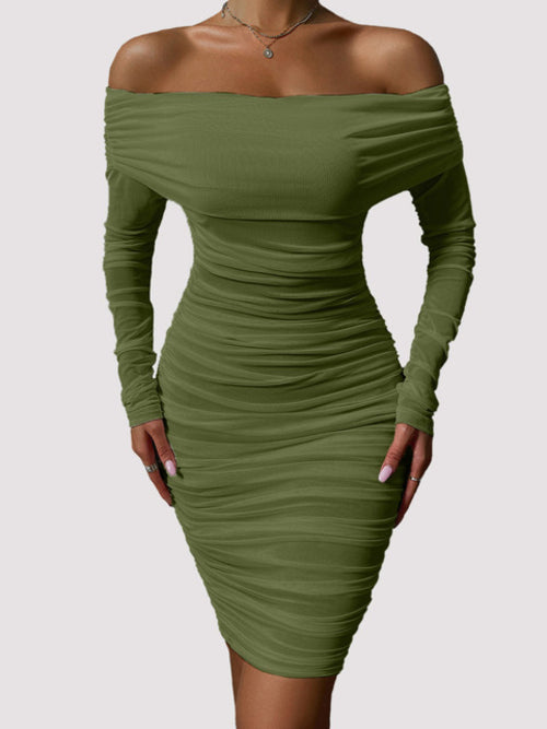 Dressmecb Off Shoulder Mesh Party Dress Women Clothing Sexy Club